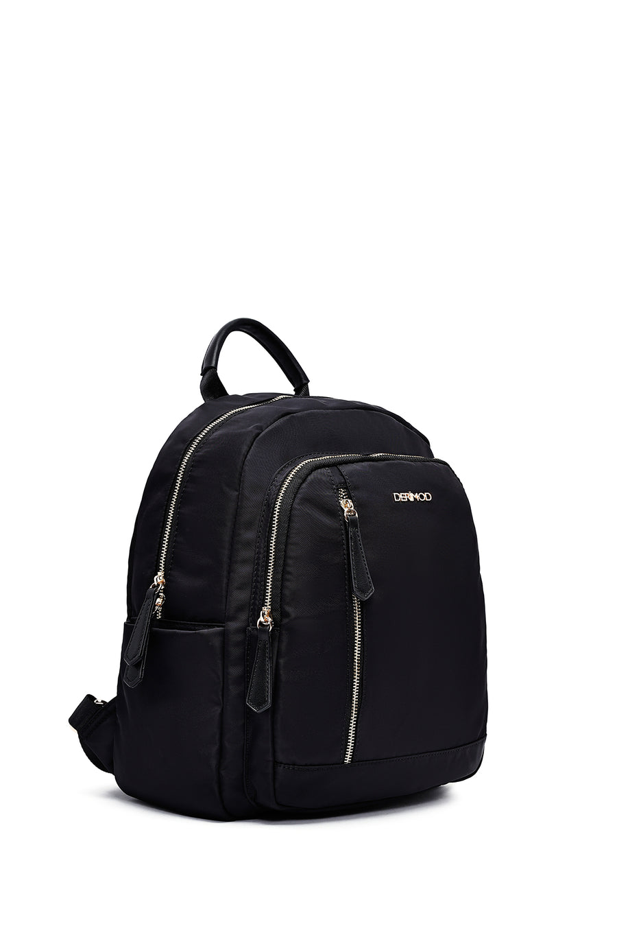Woman Black Fabric Backpack