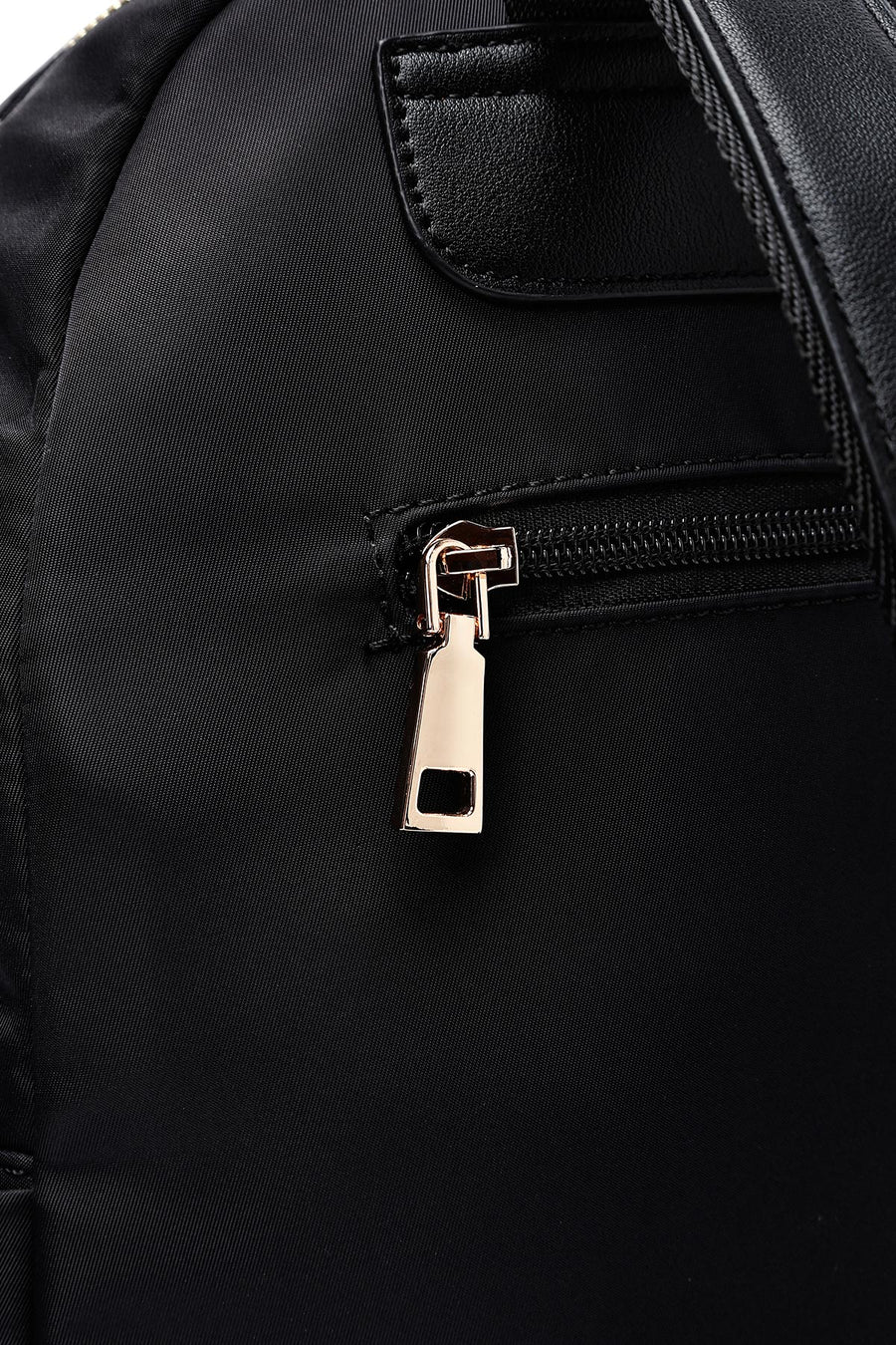 Woman Black Fabric Backpack