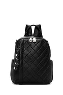 Women's Black Long Strap Printed Backpack | Derimod