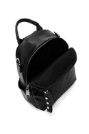Women's Black Long Strap Printed Backpack | Derimod