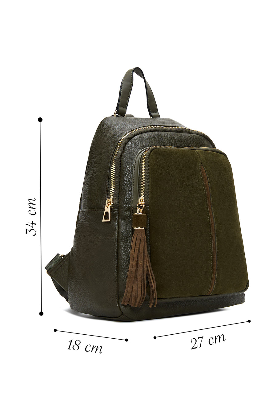 Women's Khaki Casual Backpack
