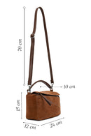 Women's Camel Long Strap Suede Crossbody Bag | Derimod