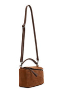 Women's Camel Long Strap Suede Crossbody Bag | Derimod