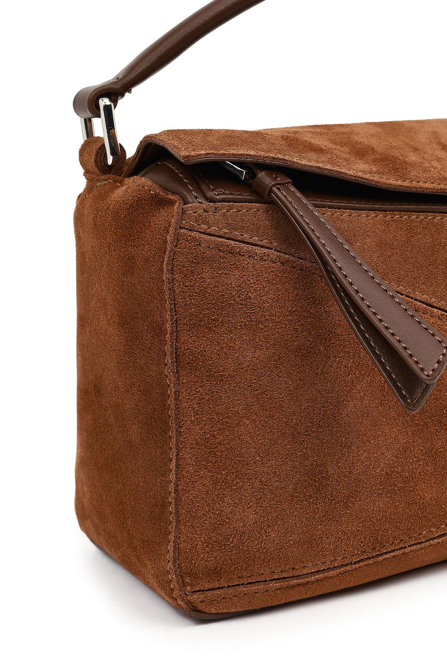 Women's Camel Long Strap Suede Crossbody Bag