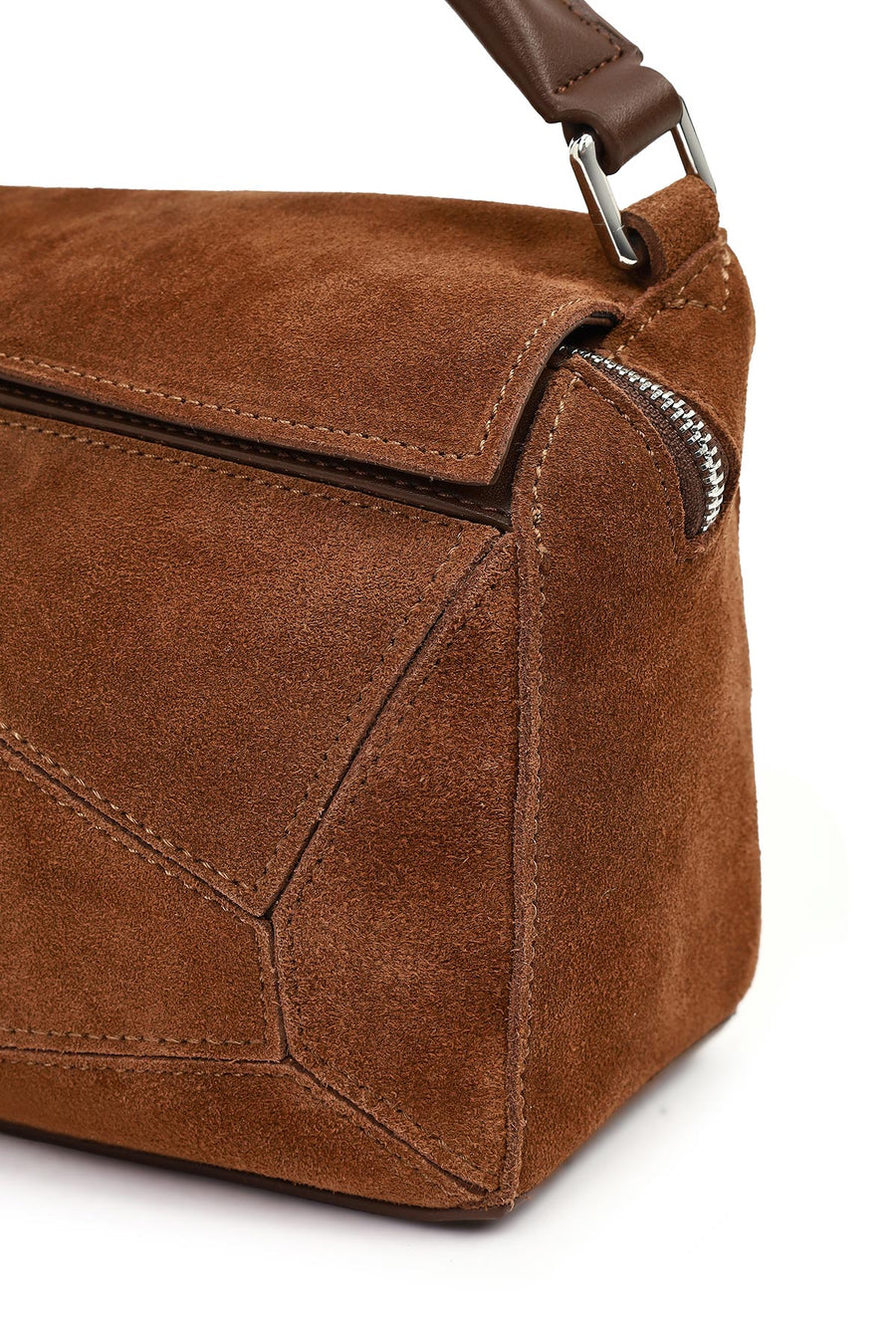 Women's Camel Long Strap Suede Crossbody Bag