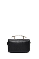 Women's Black Long Strap Patterned Mini Shoulder Bag | Derimod