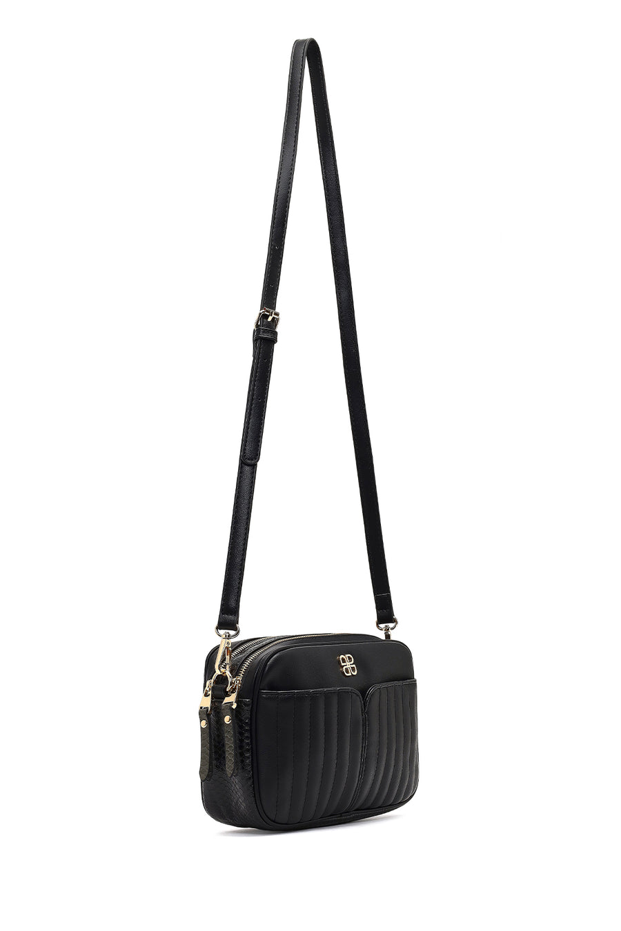 Women's Black Long Strap Crossbody Bag