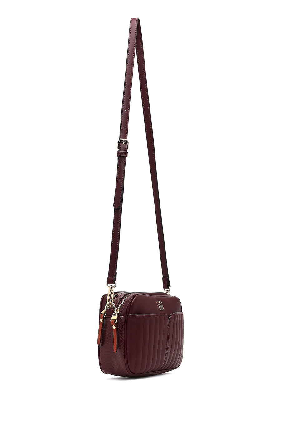 Women's Burgundy Long Strap Crossbody Bag