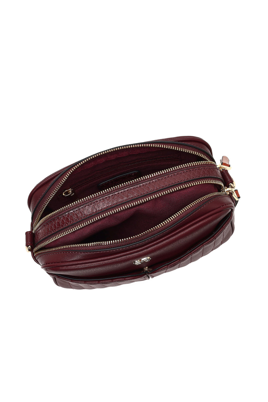Women's Burgundy Long Strap Crossbody Bag