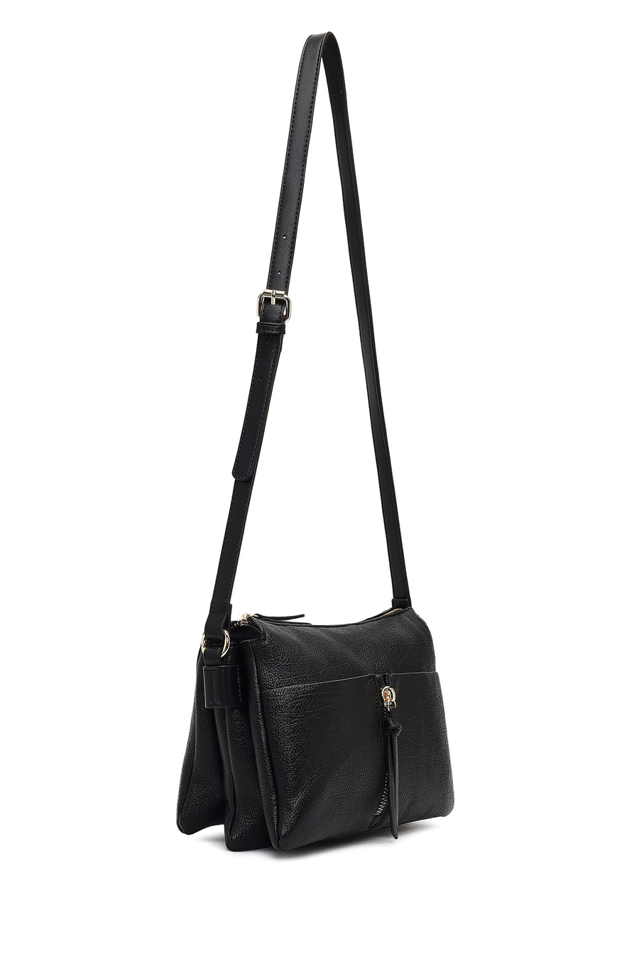 Women's Black Long Strap Crossbody Bag