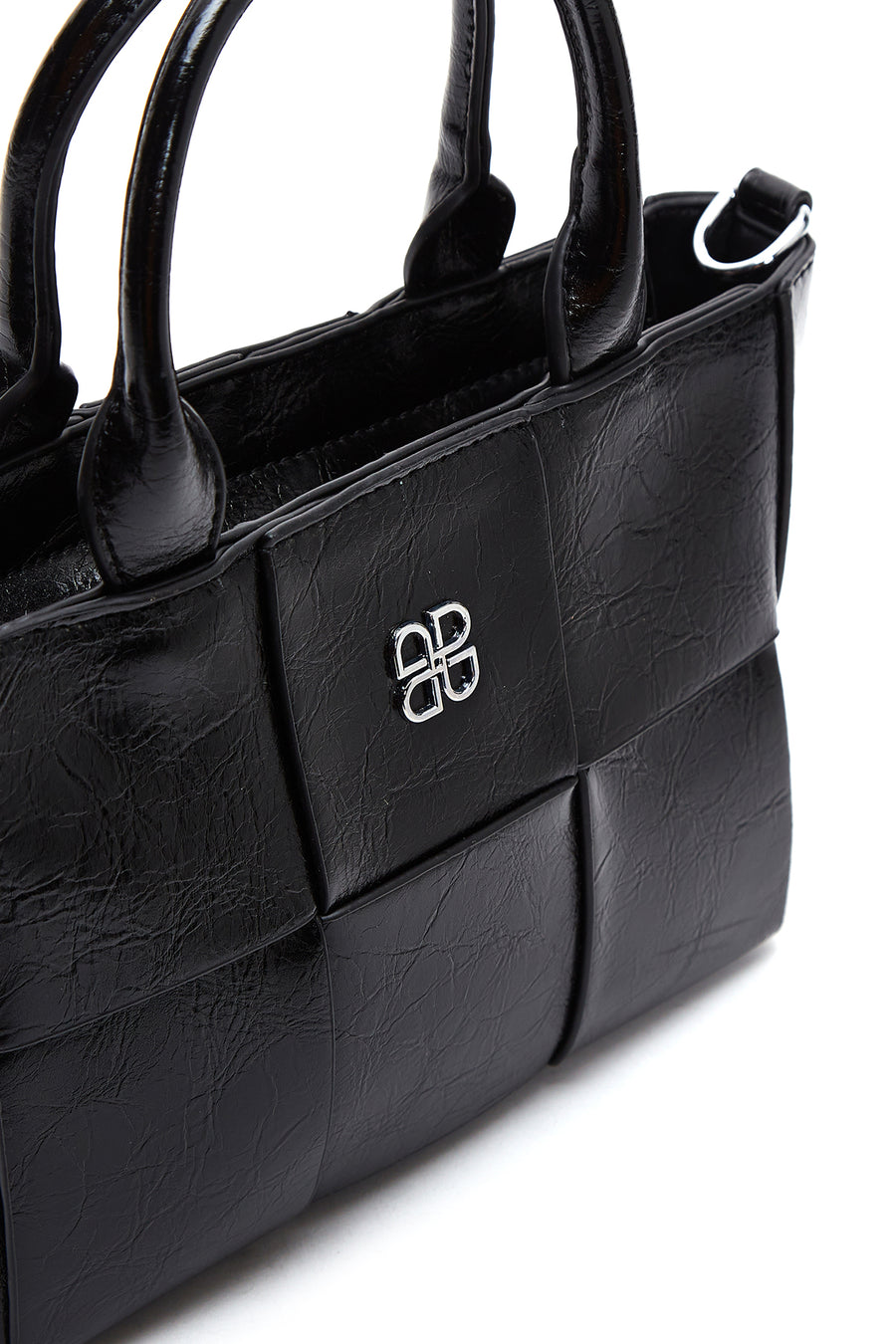 Women's Black Long Strap Mini Shoulder Bag
