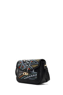 Women's Black Printed Crossbody Bag | Derimod