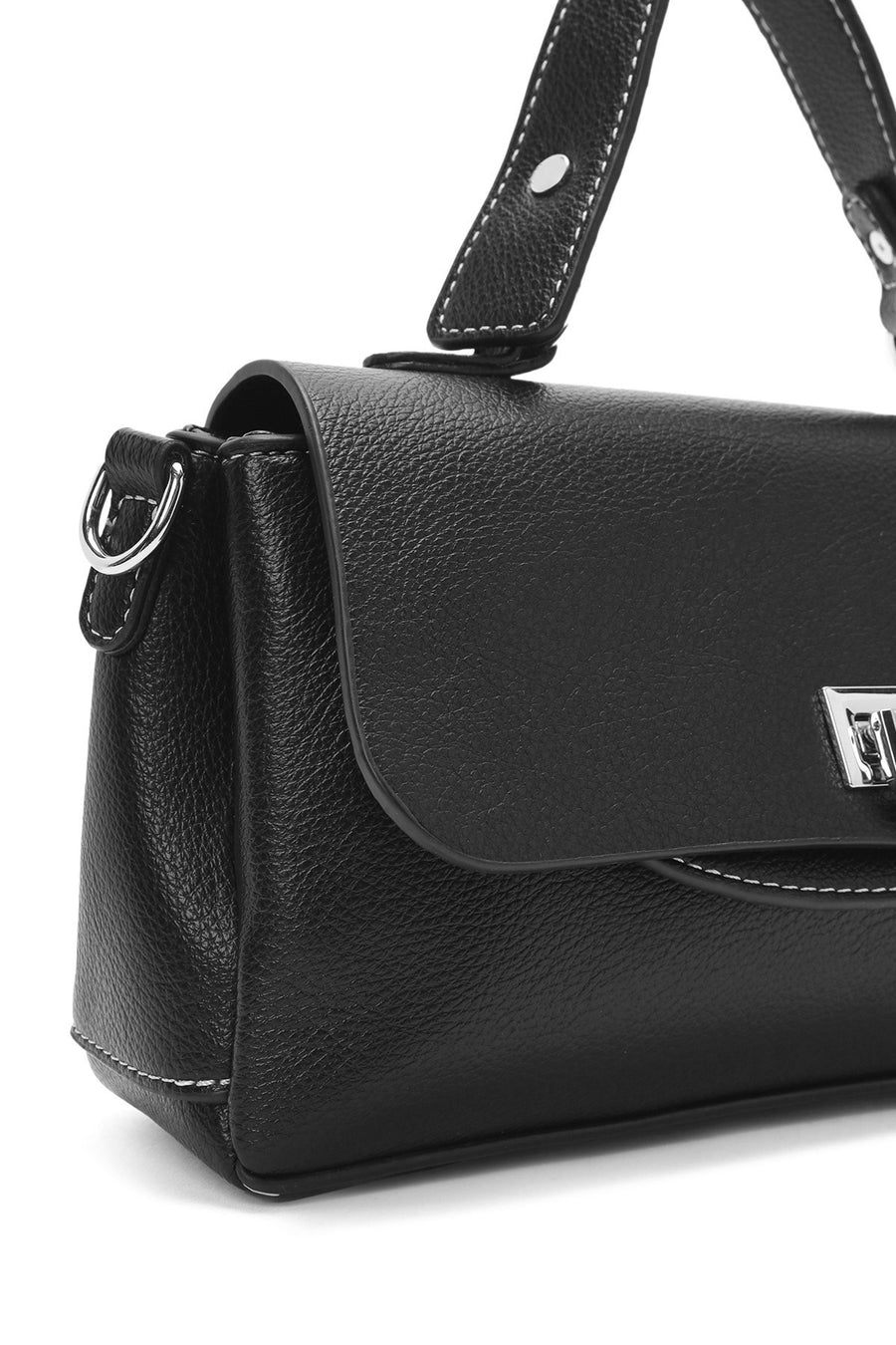 Women's Black Long Strap Casual Shoulder Bag
