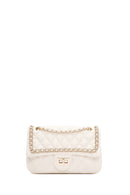 Women's Cream Long Strap Quilted Shoulder Bag | Derimod