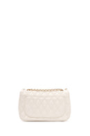 Women's Cream Long Strap Quilted Shoulder Bag | Derimod