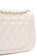 Women's Cream Long Strap Quilted Shoulder Bag | Derimod