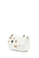 Woman White Long Strap Quilted Shoulder Bag | Derimod