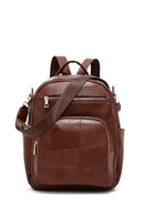 Woman Brown Long Strap Printed Backpack | Derimod