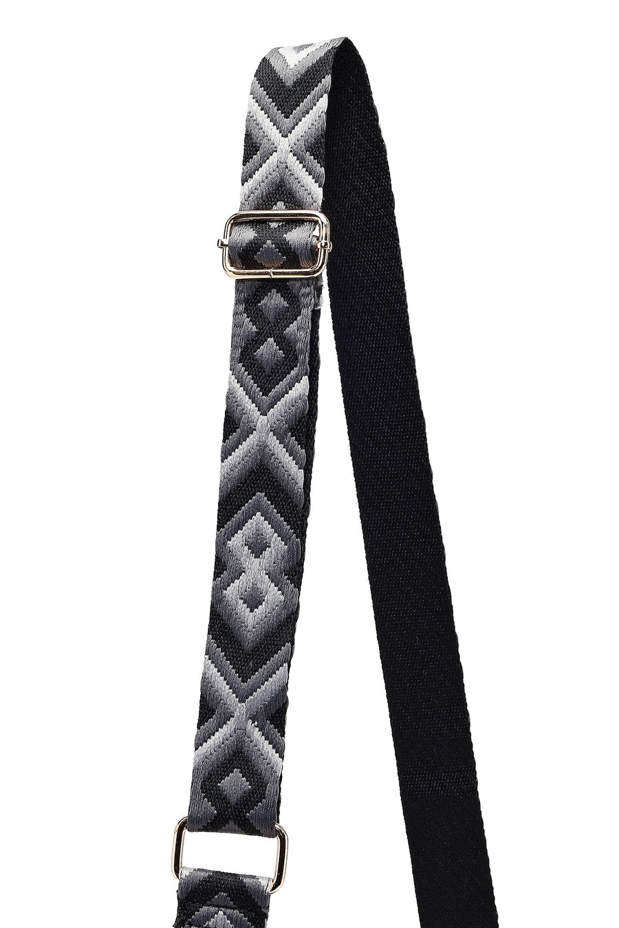 Women's Black Long Strapped Woven Crossbody Bag
