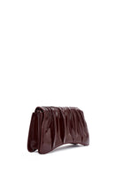 Women's Burgundy Chain Strap Patent Evening Shoulder Bag | Derimod