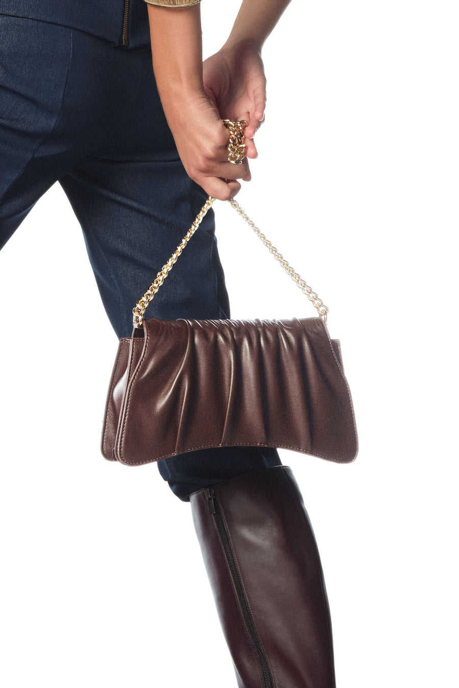 Women's Brown Chain Strap Classic Shoulder Bag 25ABD270018 | Derimod