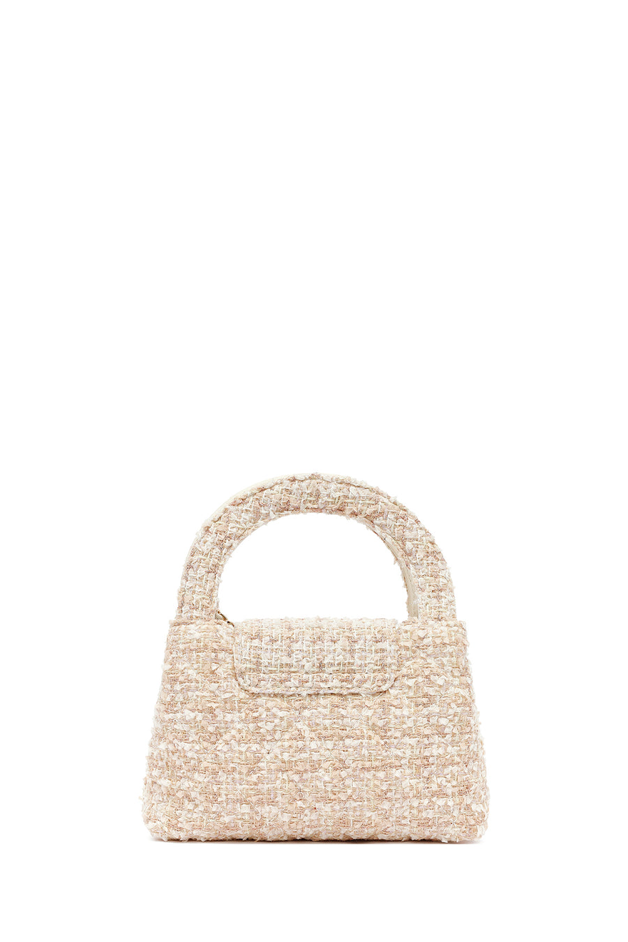 Woman Cream Long Strap Mini Handbag