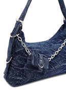 Woman Blue Jean Fabric Shoulder Bag | Derimod