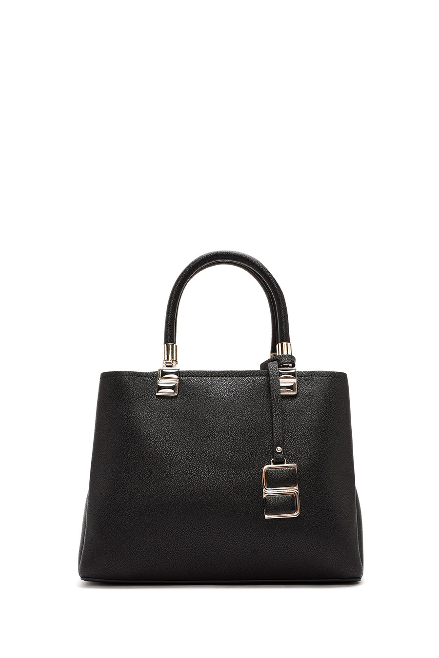 Women's Black Long Strap Accessory Detailed Handbag