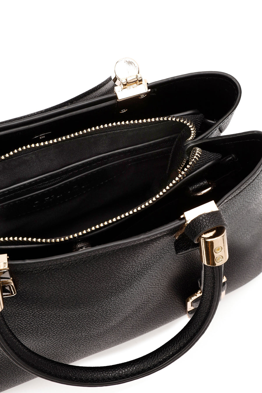 Women's Black Long Strap Accessory Detailed Handbag