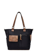 Woman Black Long Strap Fabric Shoulder Bag | Derimod