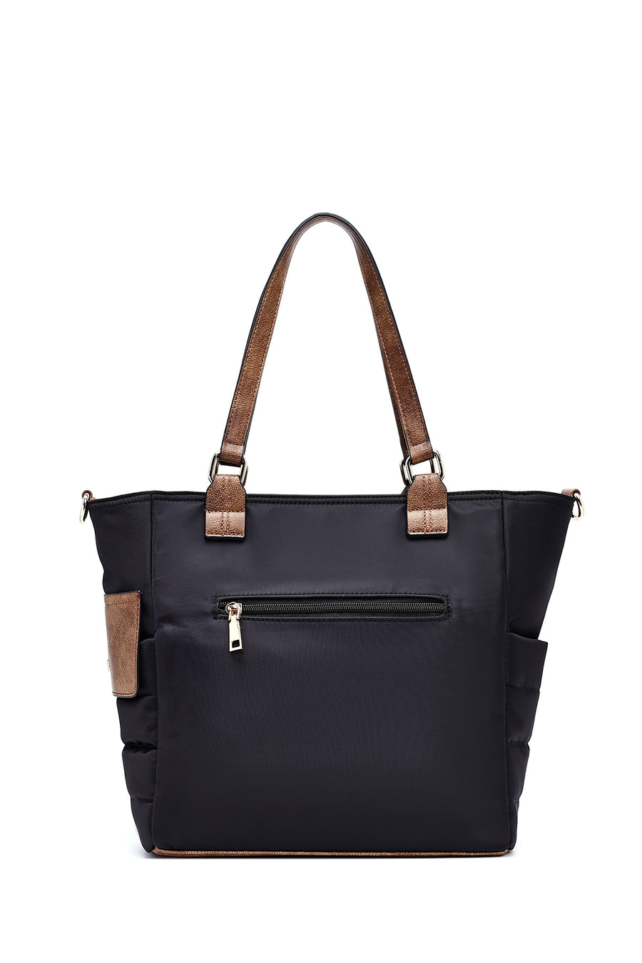 Woman Black Long Strap Fabric Shoulder Bag