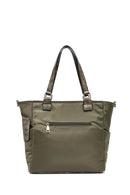 Woman Khaki Long Strap Fabric Shoulder Bag | Derimod
