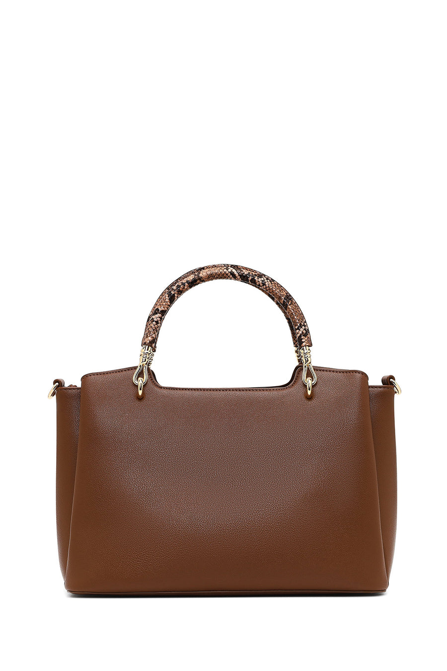 Women's Brown Long Strap Accessorized Shoulder Bag