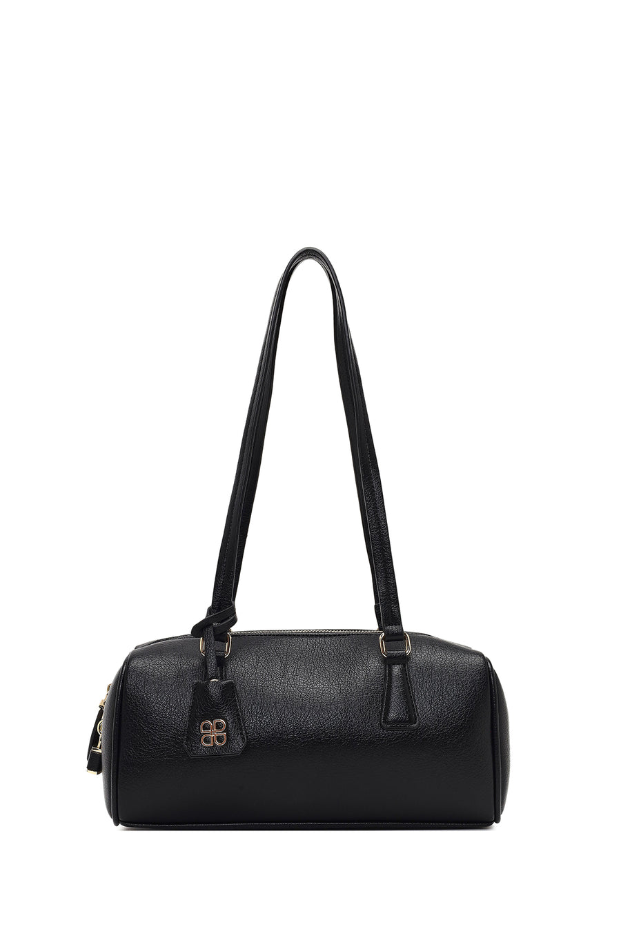 Women's Black Shoulder Bag with Accessories