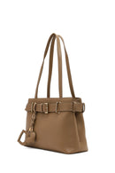 Women's Brown Long Strap Shoulder Bag with Accessories | Derimod