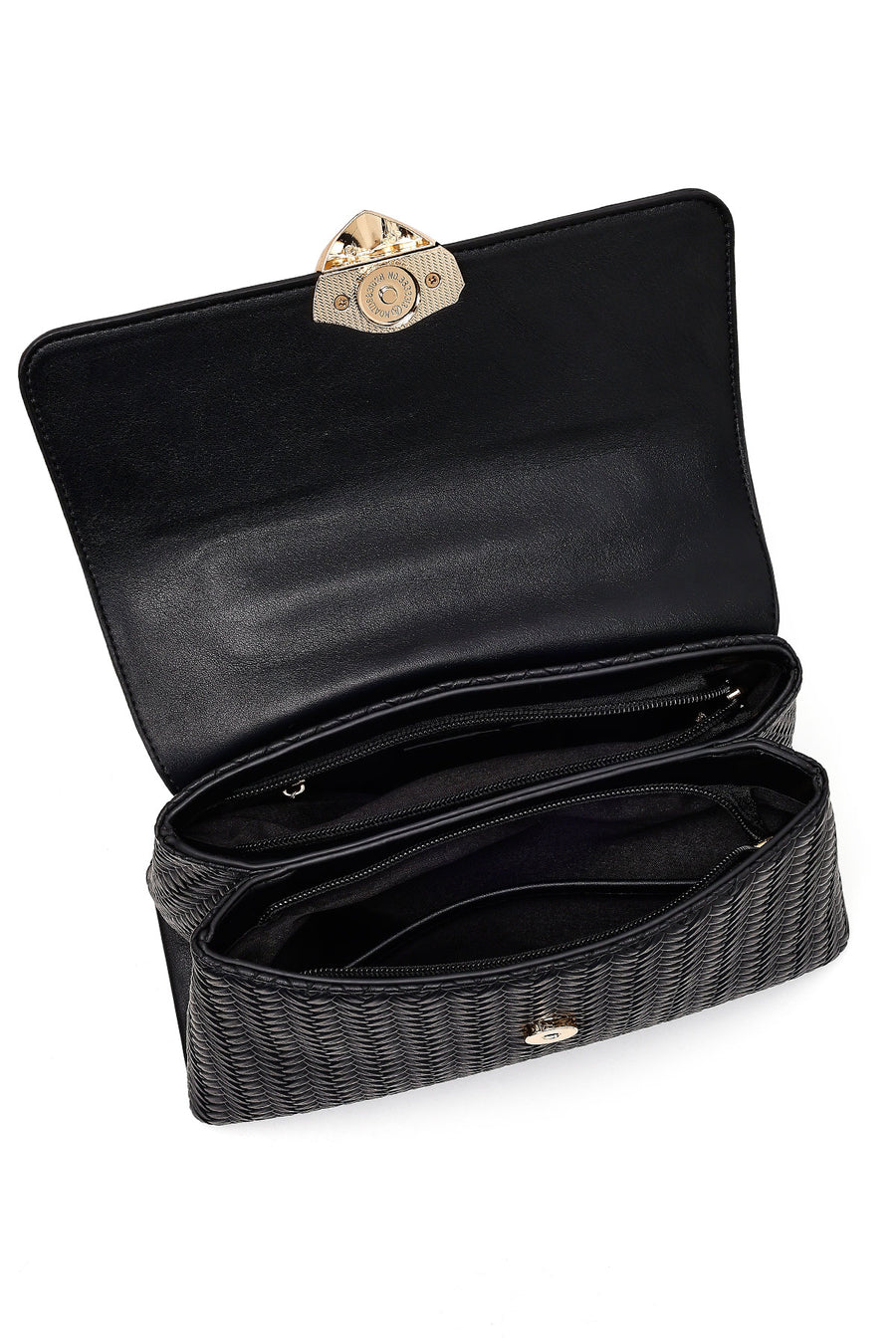 Women's Black Long Strap Classic Shoulder Bag