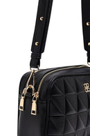 Women's Black Long Strapped Printed Crossbody Bag | Derimod