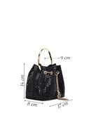 Women's Black Embellished Mini Evening Shoulder Bag | Derimod