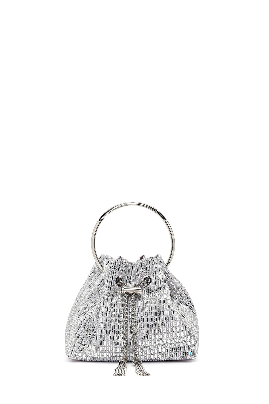 Women's Silver Embellished Mini Dress Shoulder Bag 25ABD2956TS | Derimod