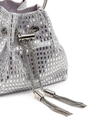 Women's Silver Embellished Mini Dress Shoulder Bag | Derimod