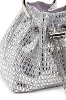 Women's Silver Embellished Mini Dress Shoulder Bag | Derimod