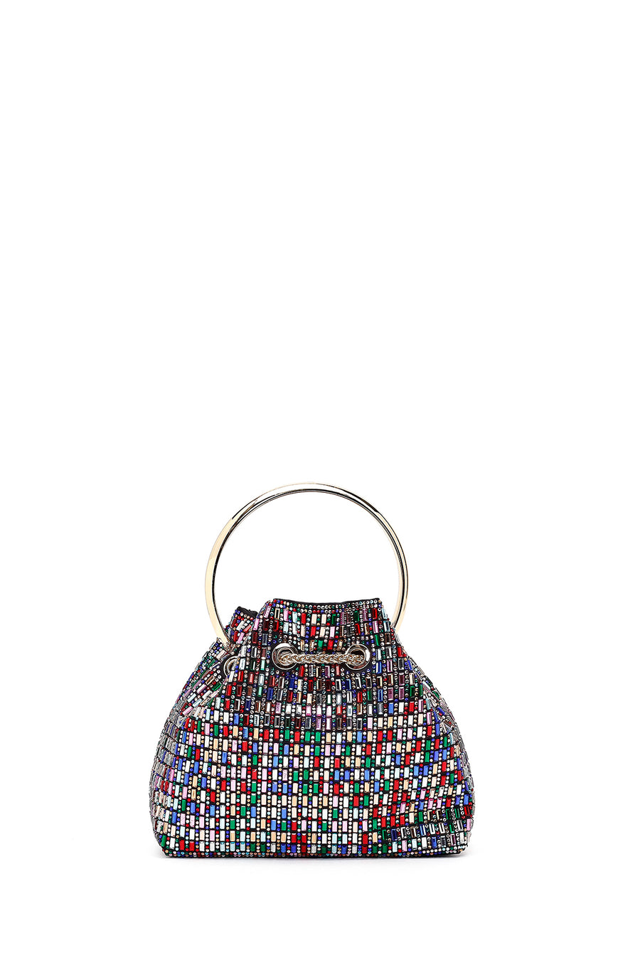 Women's Colorful Embellished Mini Evening Dress Shoulder Bag