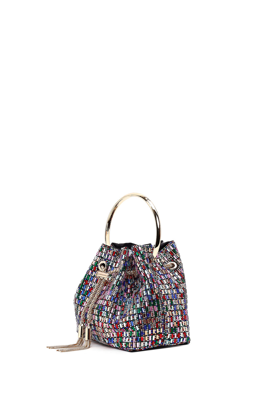 Women's Colorful Embellished Mini Evening Dress Shoulder Bag