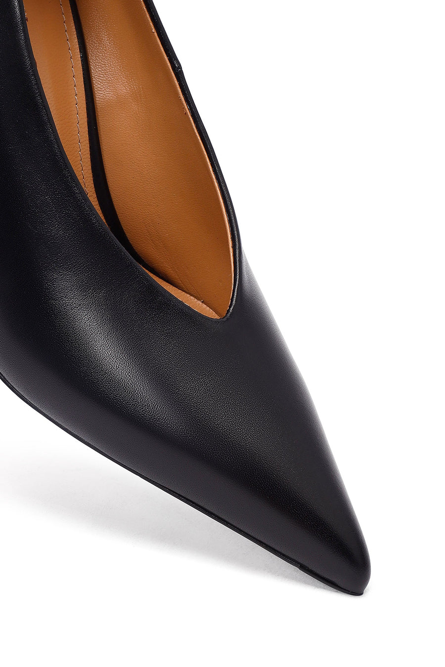 Kadın Siyah İnce Topuklu Deri Stiletto
