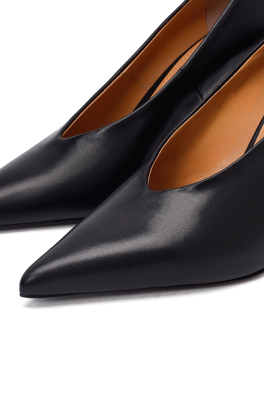 Kadın Siyah İnce Topuklu Deri Stiletto