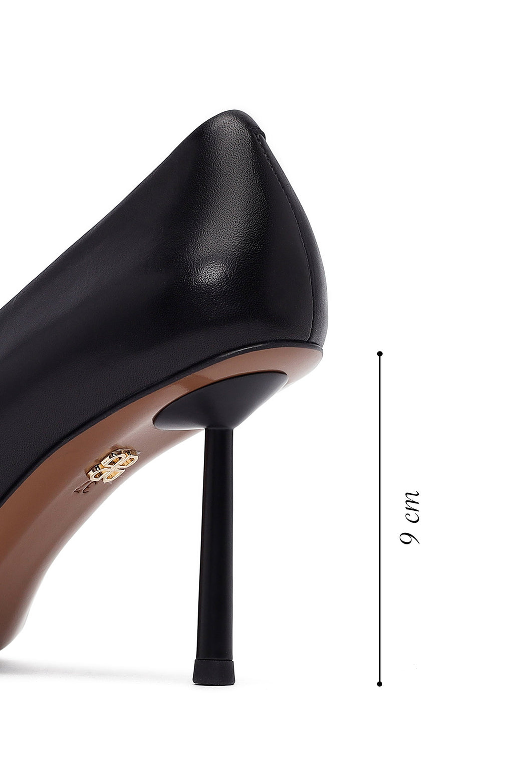 Kadın Siyah İnce Topuklu Deri Stiletto