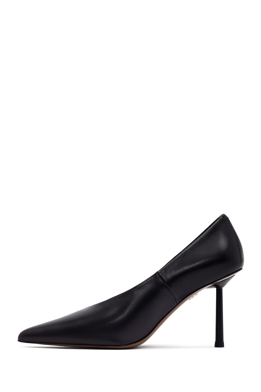 Kadın Siyah İnce Topuklu Deri Stiletto