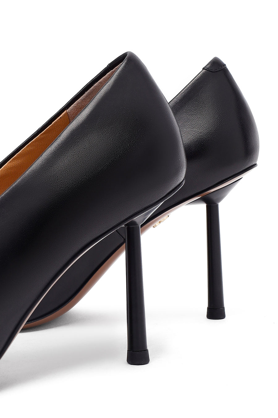 Kadın Siyah İnce Topuklu Deri Stiletto