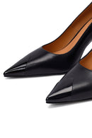 Kadın Siyah İnce Topuklu Deri Stiletto | Derimod