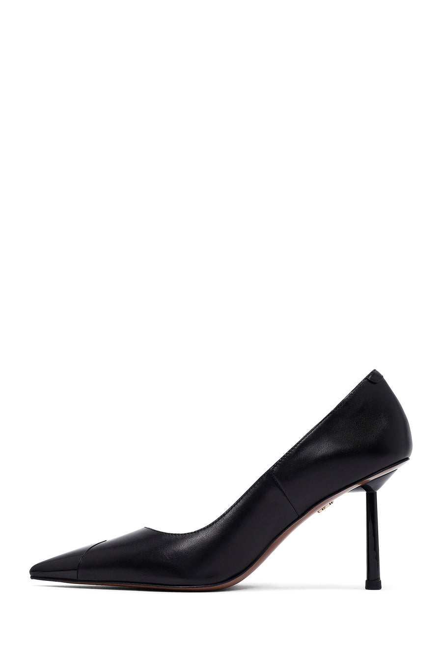 Kadın Siyah İnce Topuklu Deri Stiletto